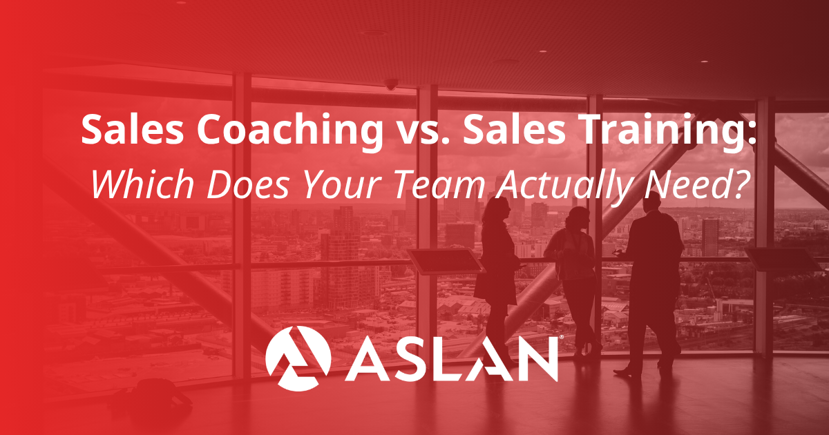 Sales Coaching vs. Sales Training: Which Does Your Team Actually Need?